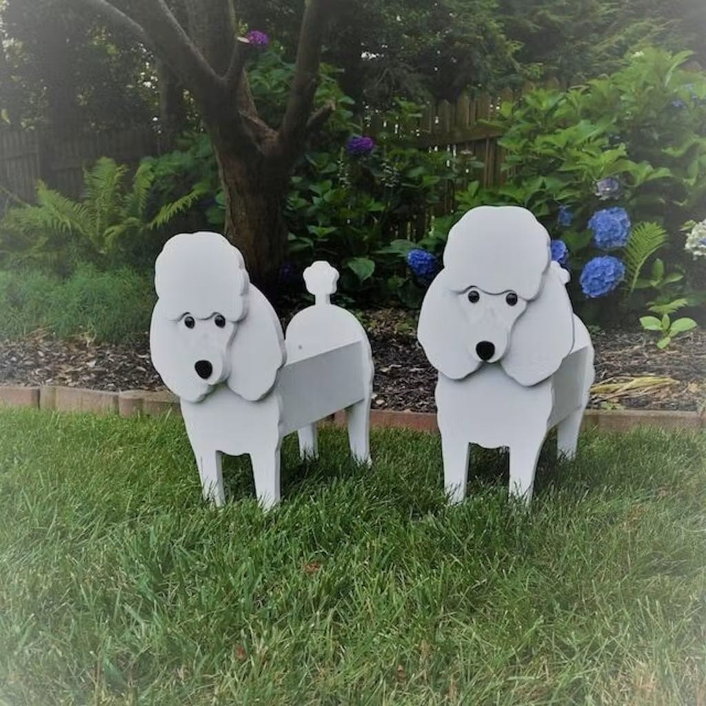 Customer photo review of Dog Planter - Poodle