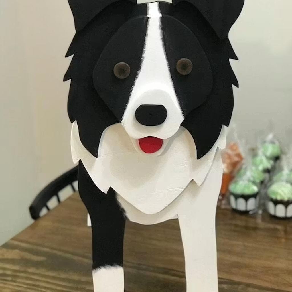 Customer photo review of Dog Planter - Border Collie
