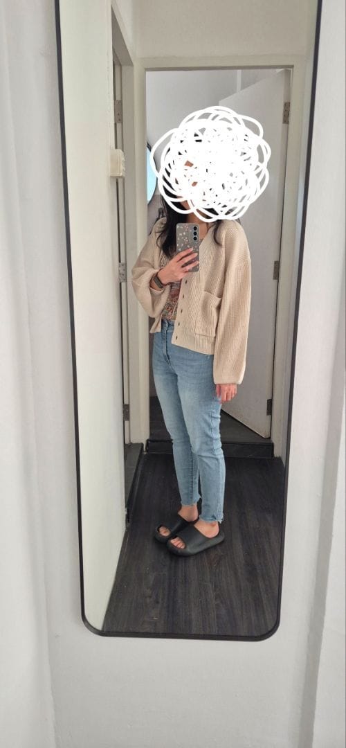 Customer photo review of Puffy Knitted Cardigan