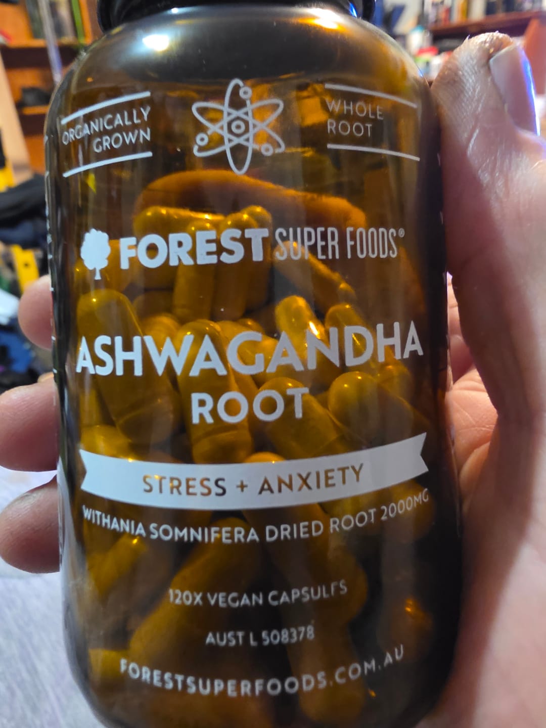 Customer photo review of Organic Ashwagandha Capsules