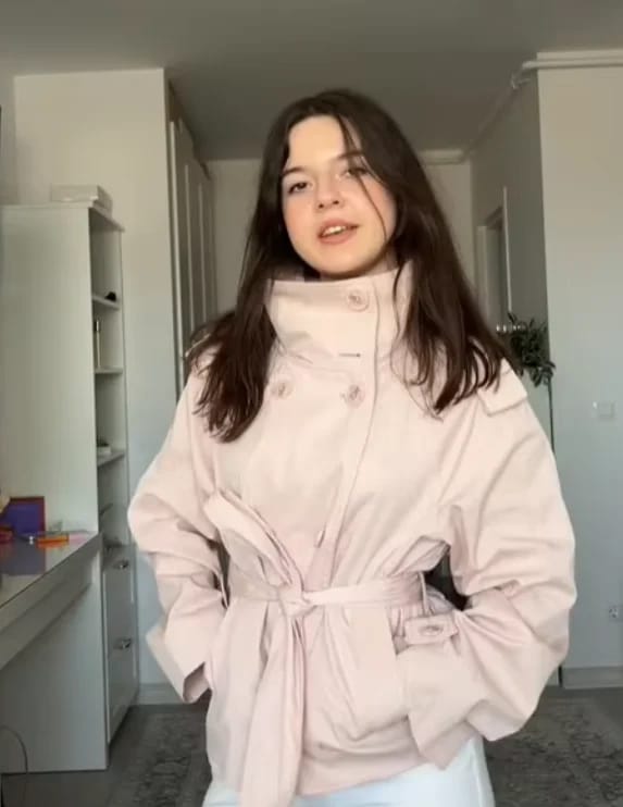Customer photo review of Amy Belted Trench Jacket