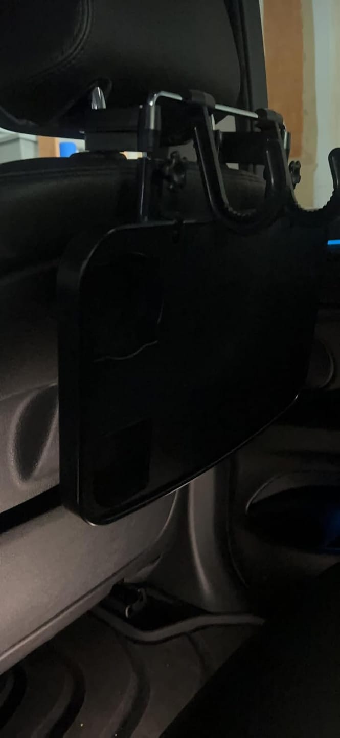 Customer photo review of BOLTHUT™ Folding Backseat Tray Table — Cup & Phone Holder
