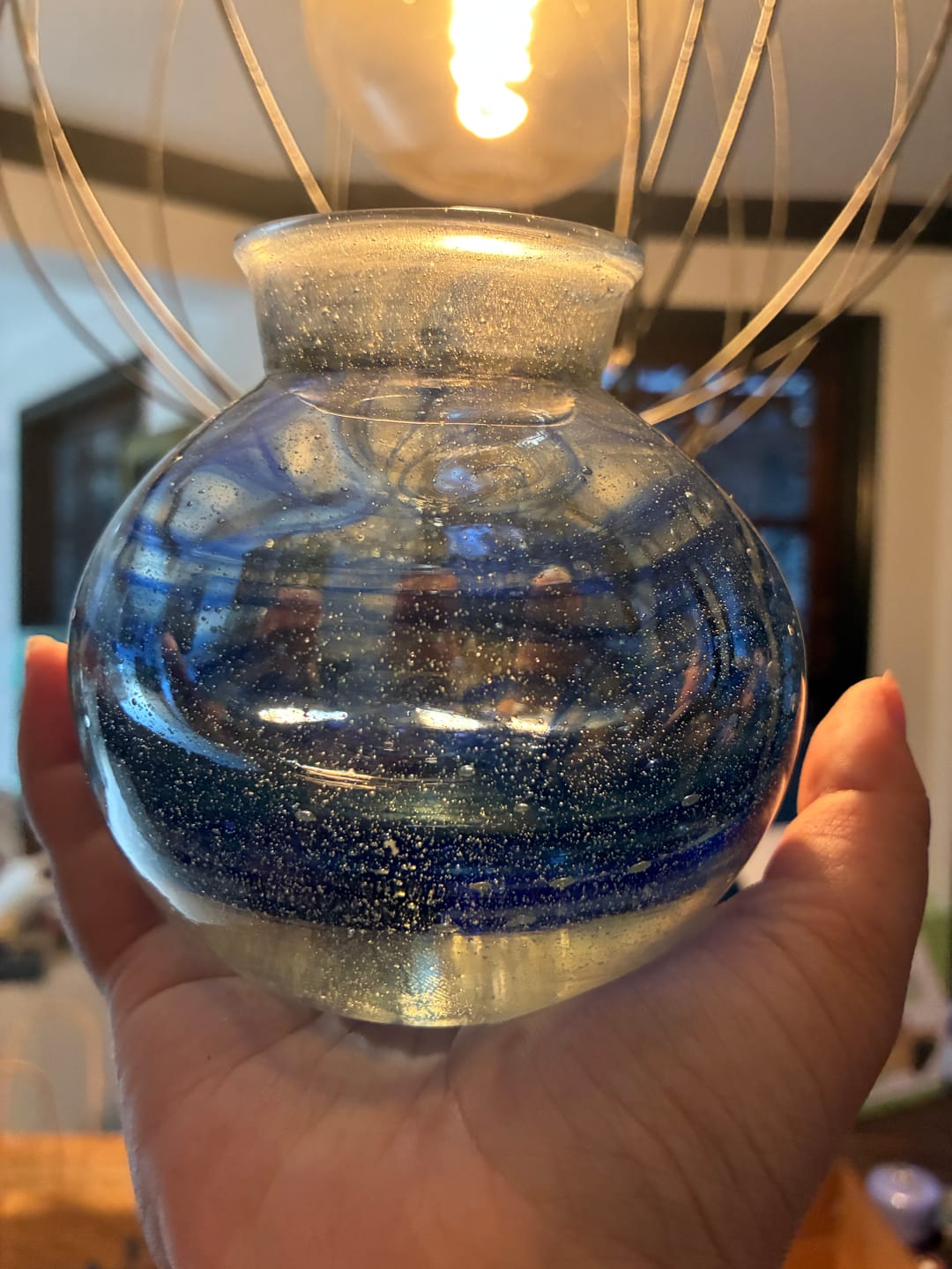 Customer photo review of Breaking Glass Keepsake Vase