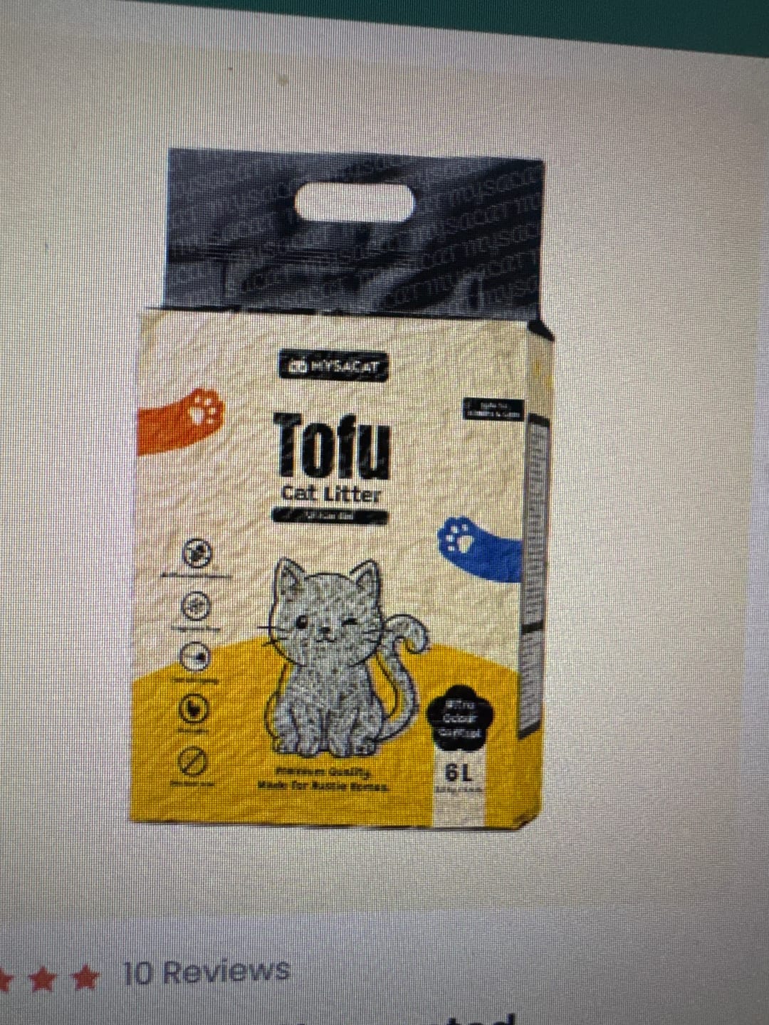 Customer photo review of Tofu Cat Litter