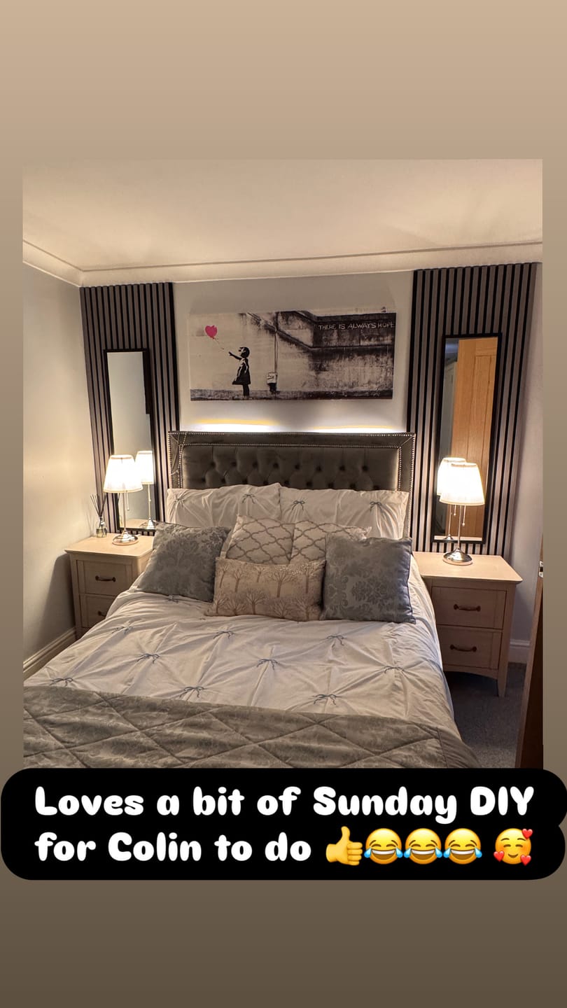 Customer photo review of Premium 3 Sided Wall Panels - 240cm x 60cm (Multiple Colours)