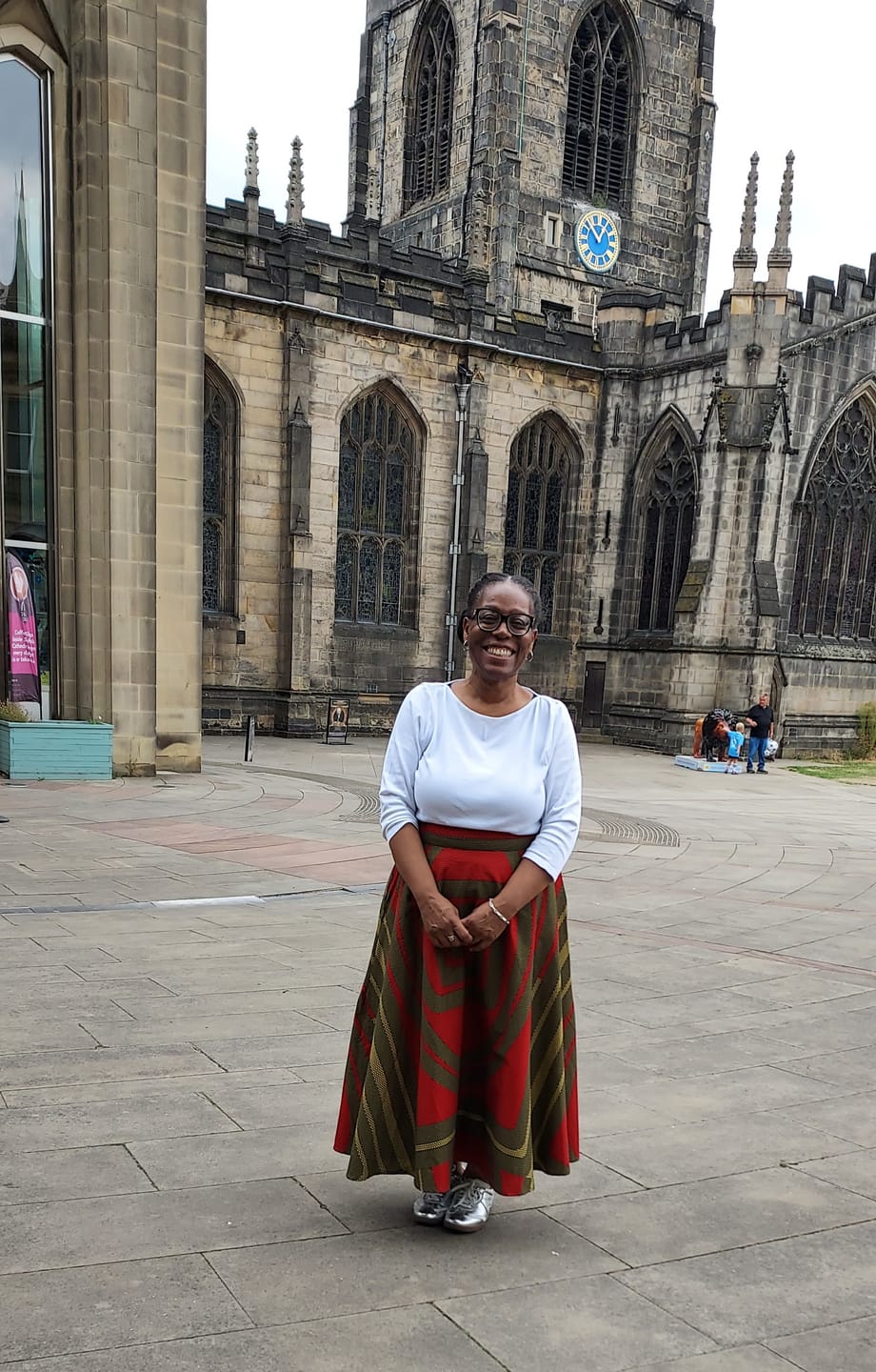 Customer photo review of ALERO Ankara Flared Maxi Skirt - Women