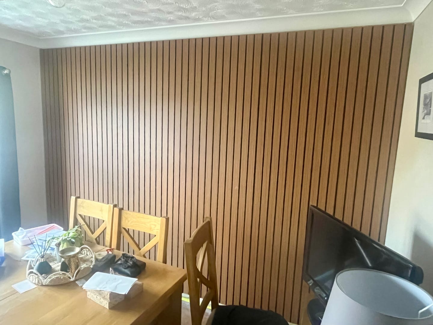 Customer photo review of Premium Acoustic Slatted Wall Panel - 240cm x 60cm (50mm thickness - Multiple Colours)