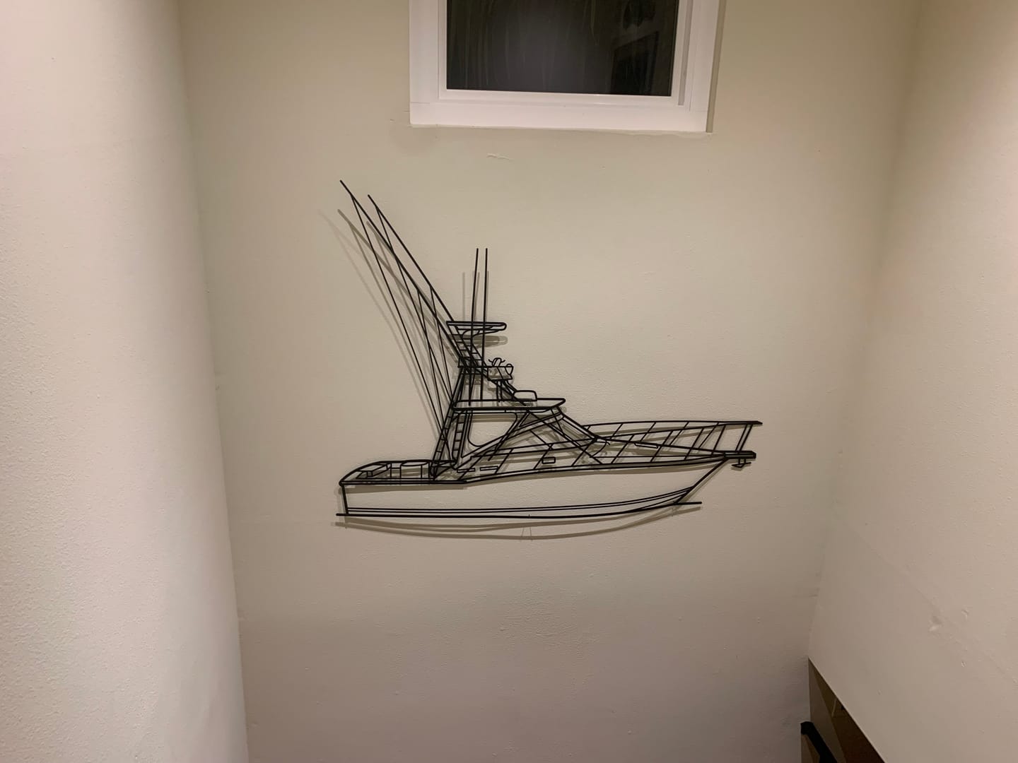 Customer photo review of Your Custom Boat Silhouette Metal Wall Art