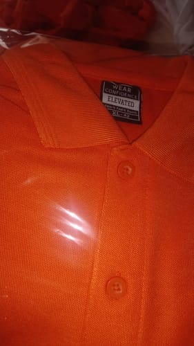 Customer photo review of Customized Polo T-Shirt With Your Company Logo | Brand Logo T-Shirt | PrintMine.in