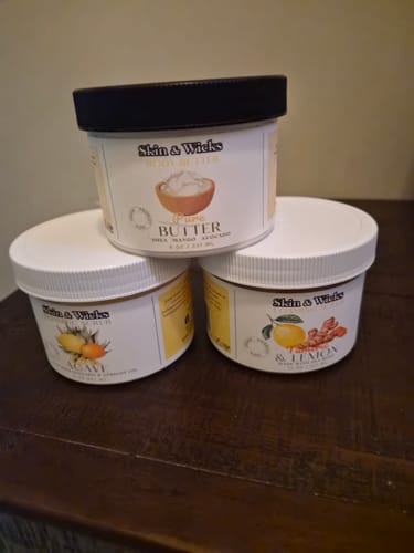 Customer photo review of Citrus Agave Foaming Organic Body Scrub