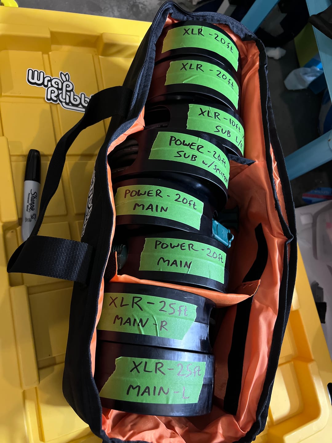 Customer photo review of Wrap Rabbit: Simplify Your Cable Chaos