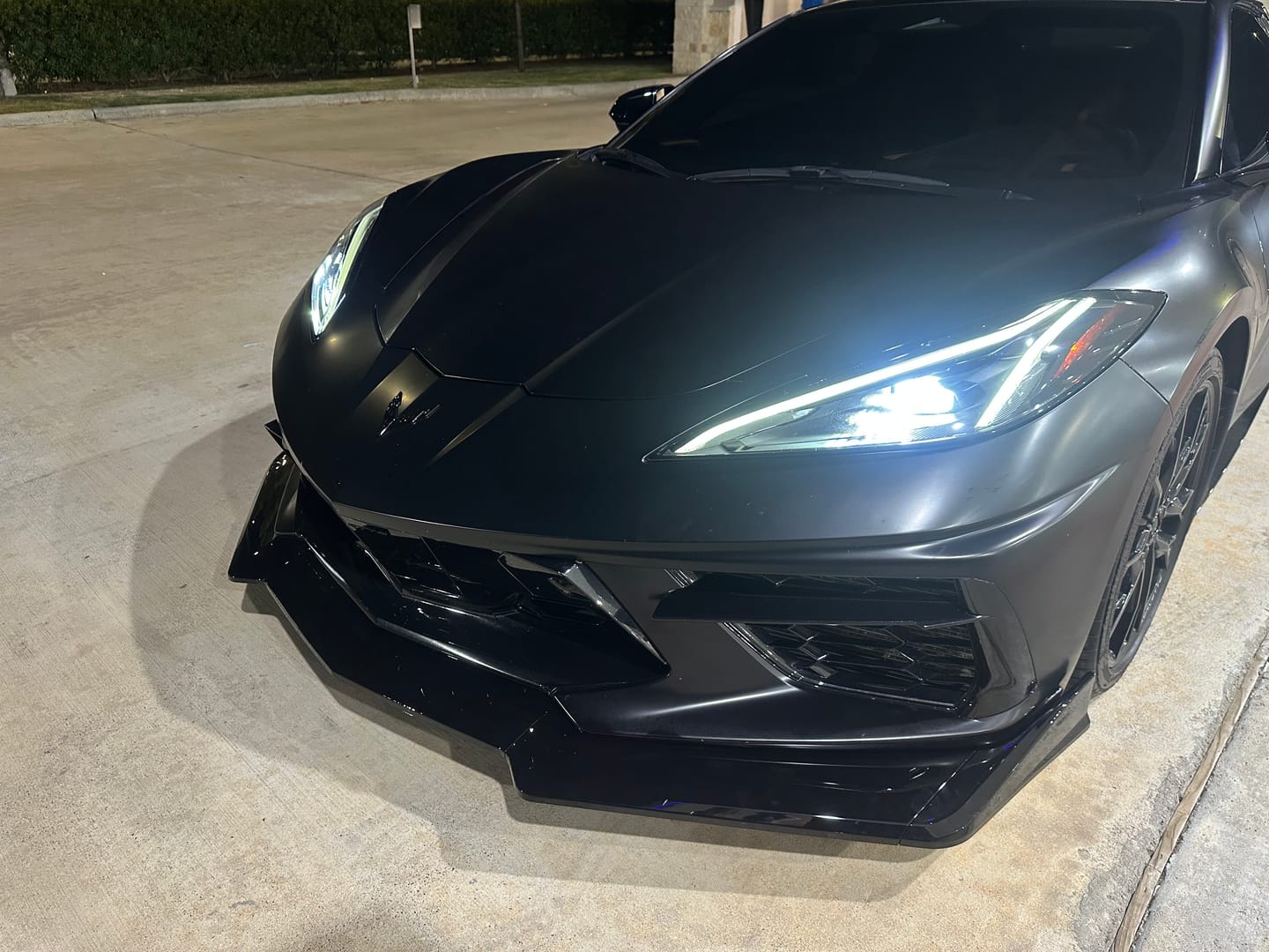Customer photo review of Corvette C8 Stingray Front Splitter [5-Piece Extended Version]