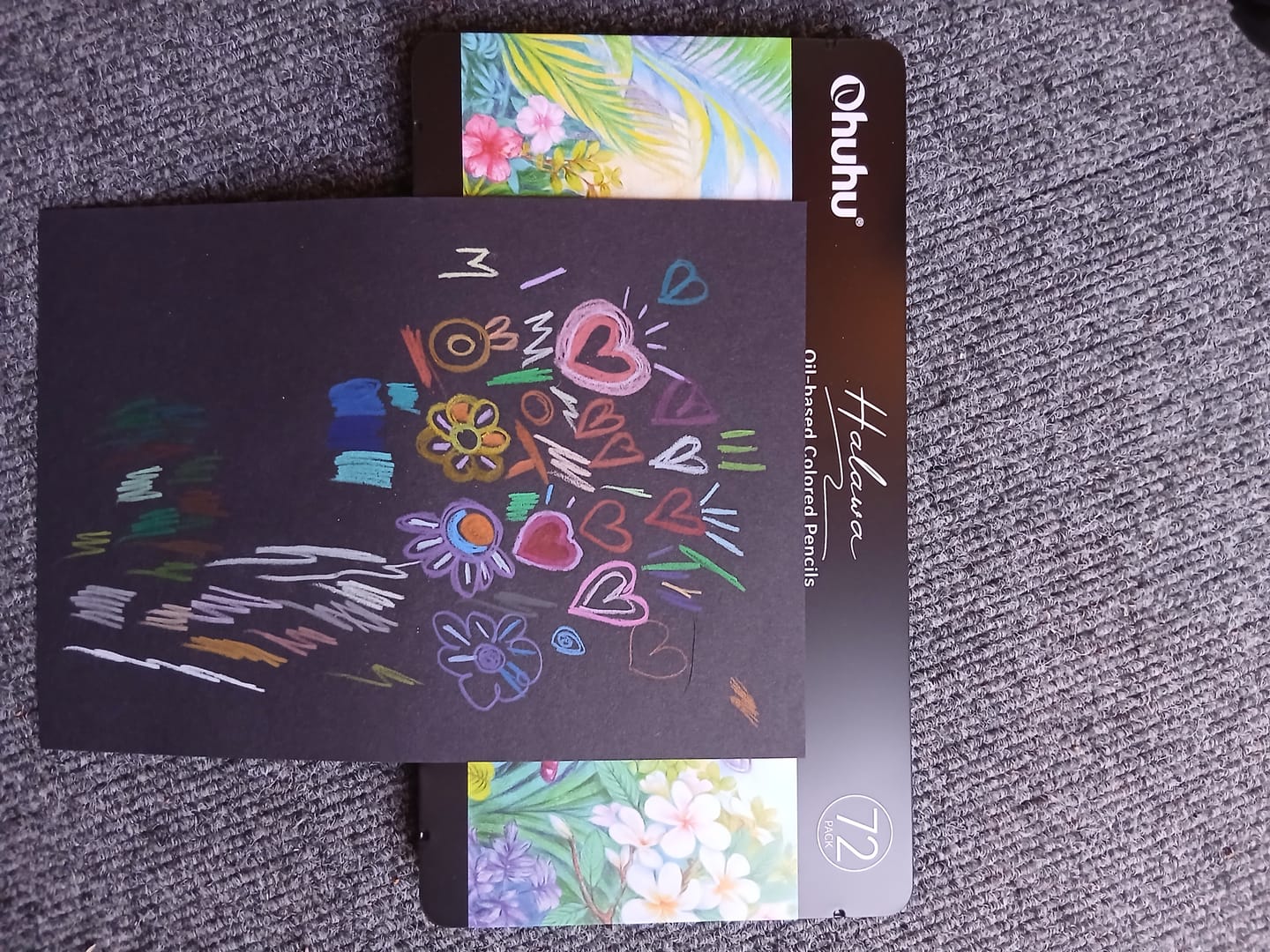 Customer photo review of Ohuhu Halawa Series 72 Colors Oil-based Colored Pencils