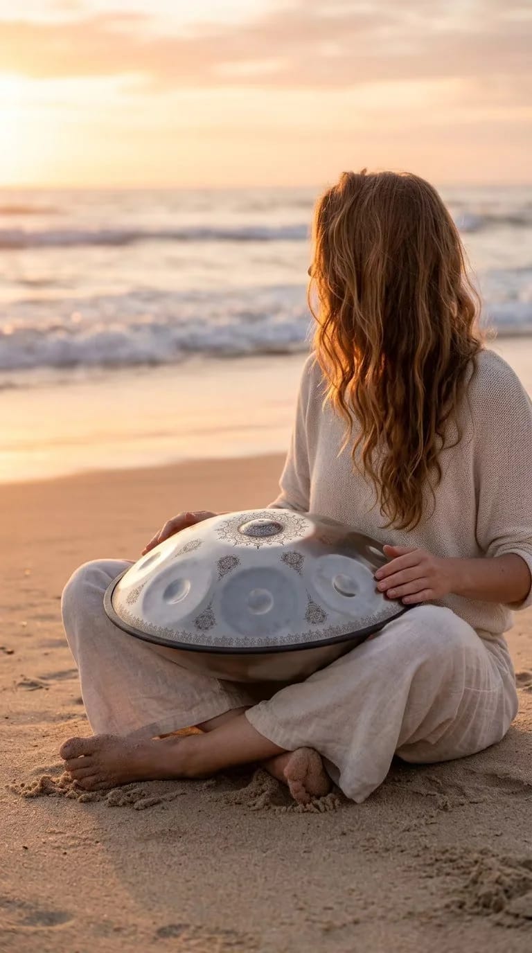 Customer photo review of Cosmos Silver Mandarins Handpan - 10 Notes D Minor Gift Set