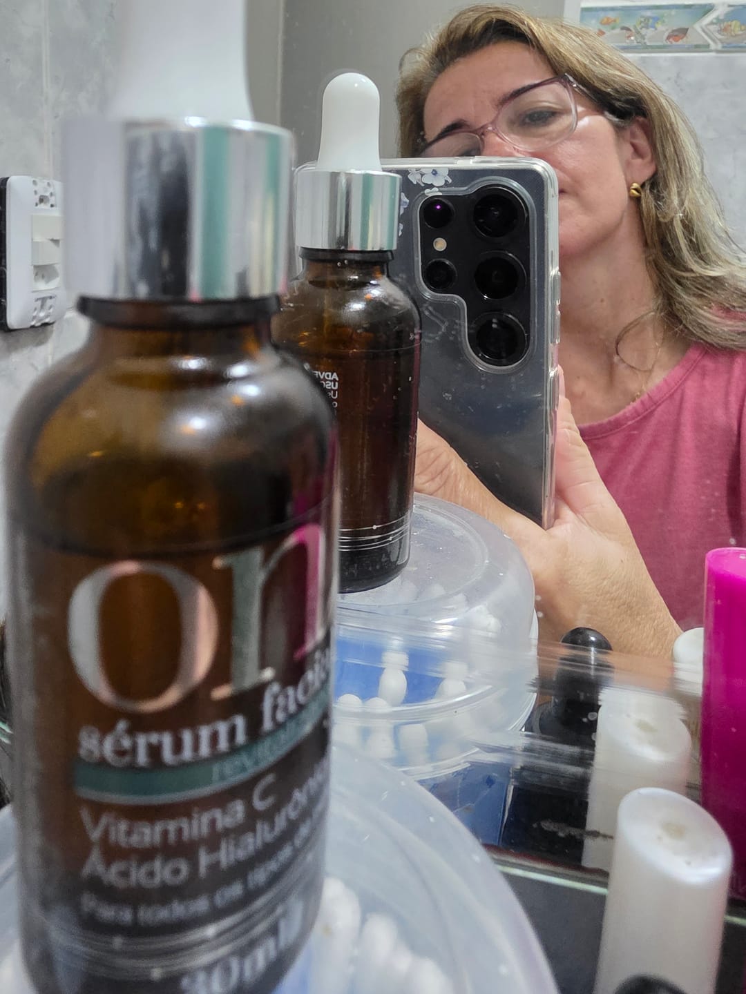 Customer photo review of Sérum Facial Vitamina C e Ácido Hialurônico ON 30 ml