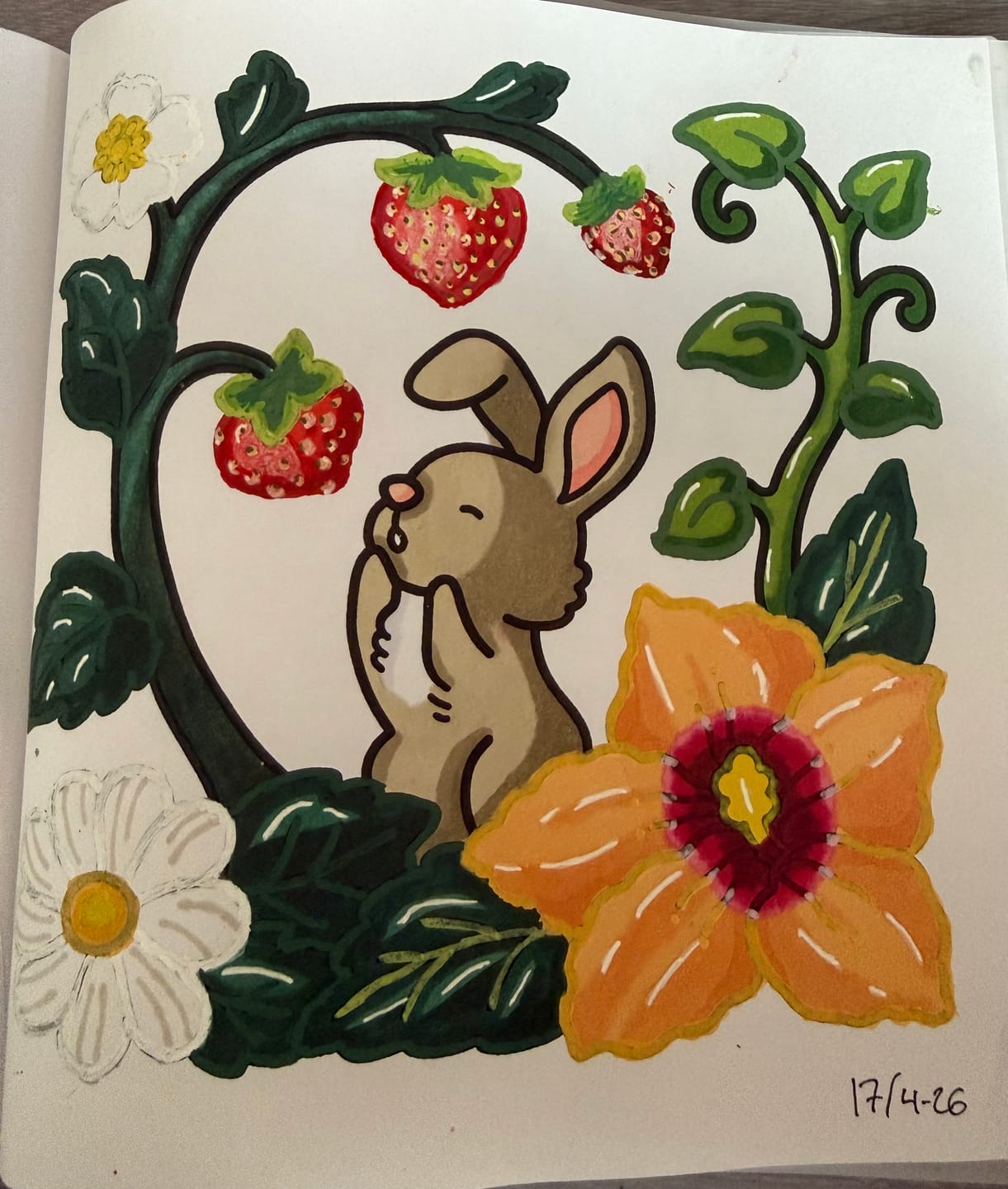 Customer photo review of Ohuhu Honolulu 104 Colors Dual Tips Alcohol Art Markers (New Color Codes)