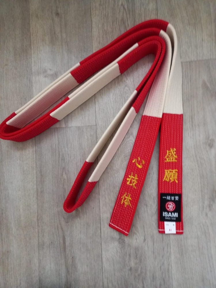 Customer photo review of Isami Red White Belt
