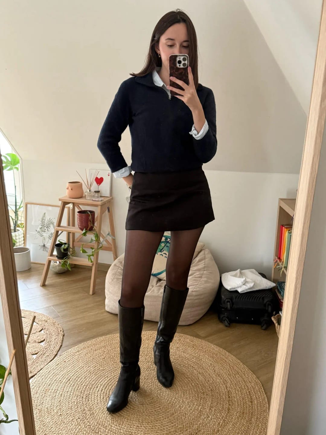 Customer photo review of Tailored High-Waisted Skort
