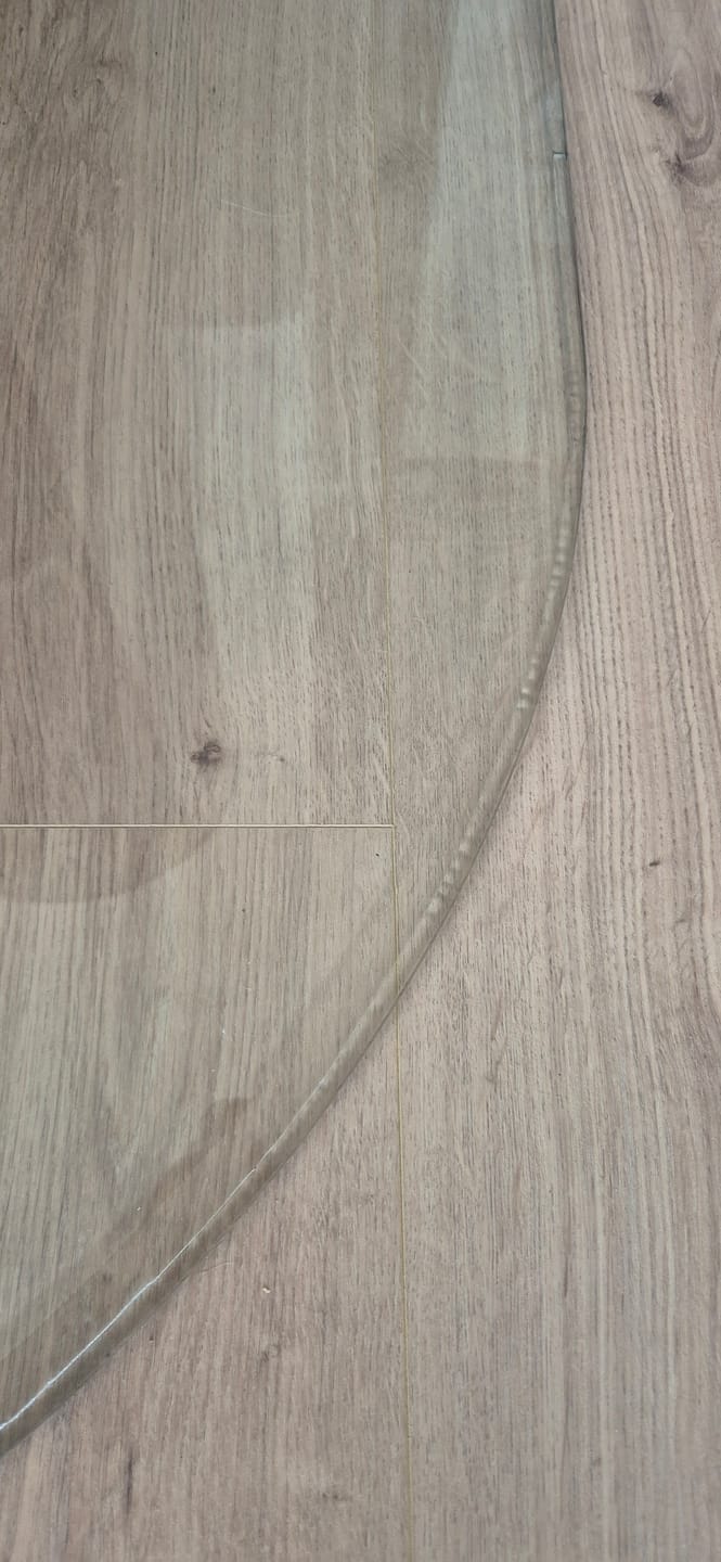 Customer photo review of Silikon-Dichtlippe Schmutzlippe für Glasplatte, Kaminplatte, Ofenplatte, Bodenplatte - FLEX