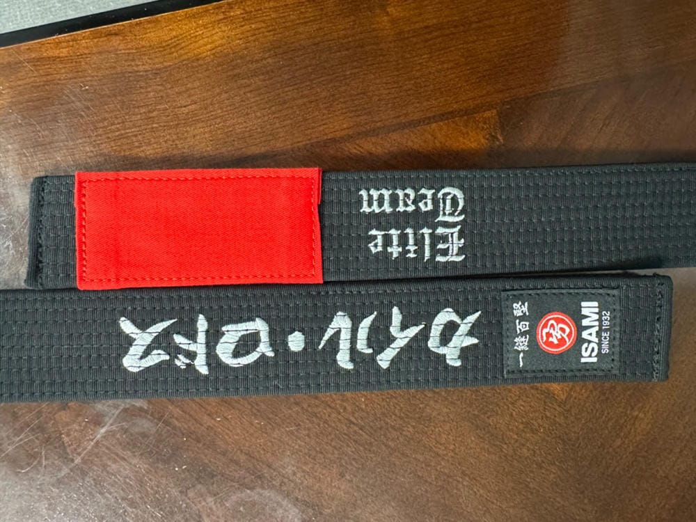Customer photo review of Isami BJJ Black Belt Premium