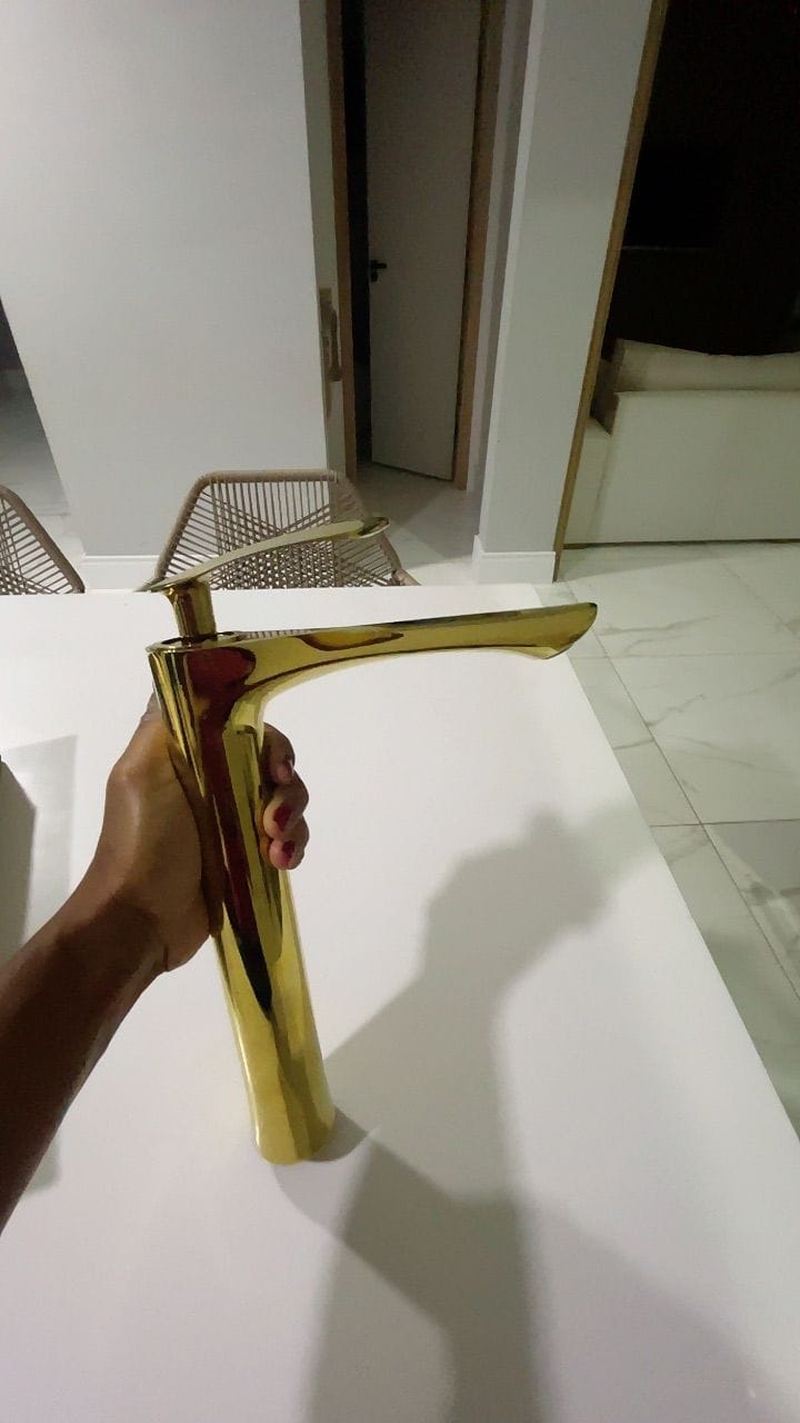 Customer photo review of Torneira Para Banheiro Gourmet Monocomando Aqua Lux