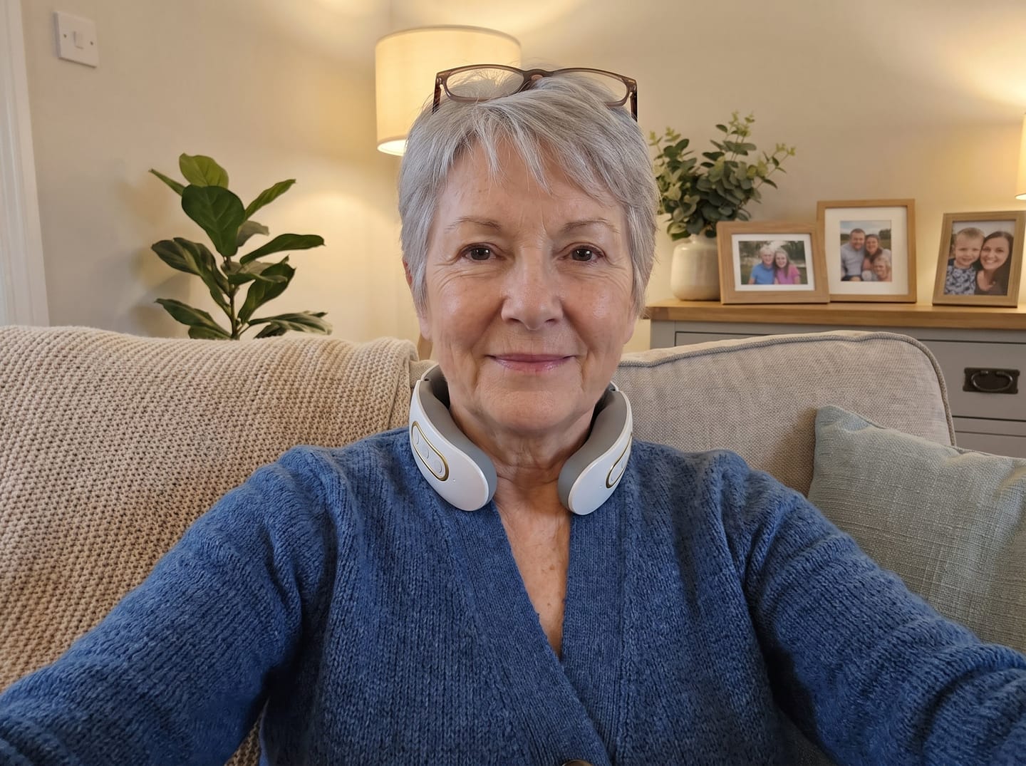 Customer photo review of Relixo Nackenmassagegerät