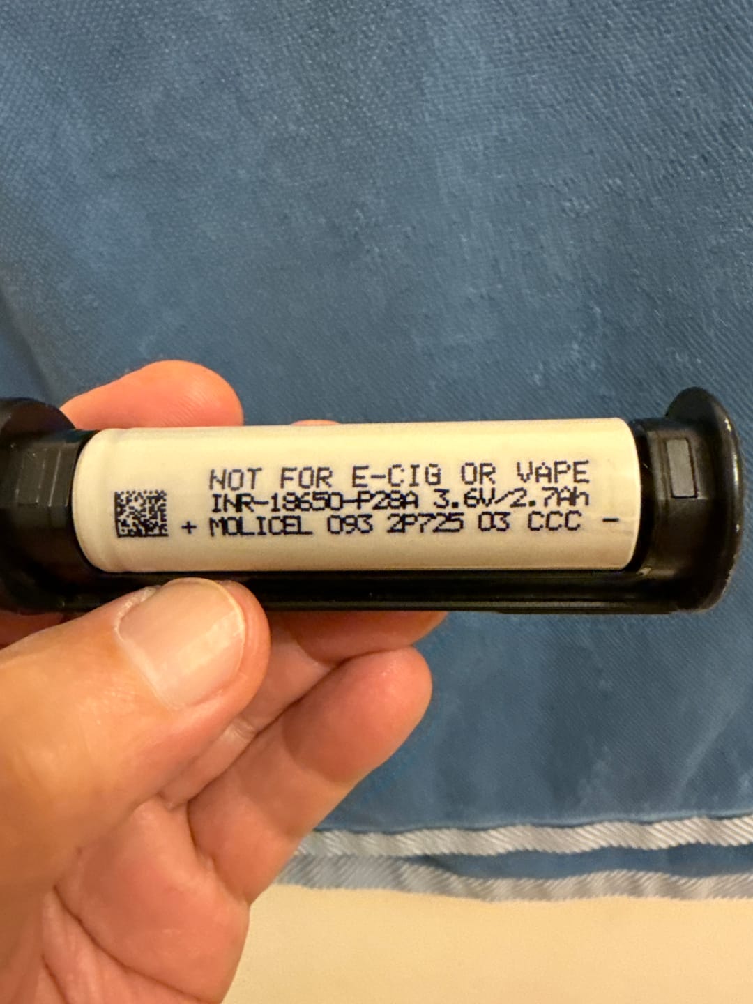 Customer photo review of Molicel P28A 18650 2800mAh 35A Battery