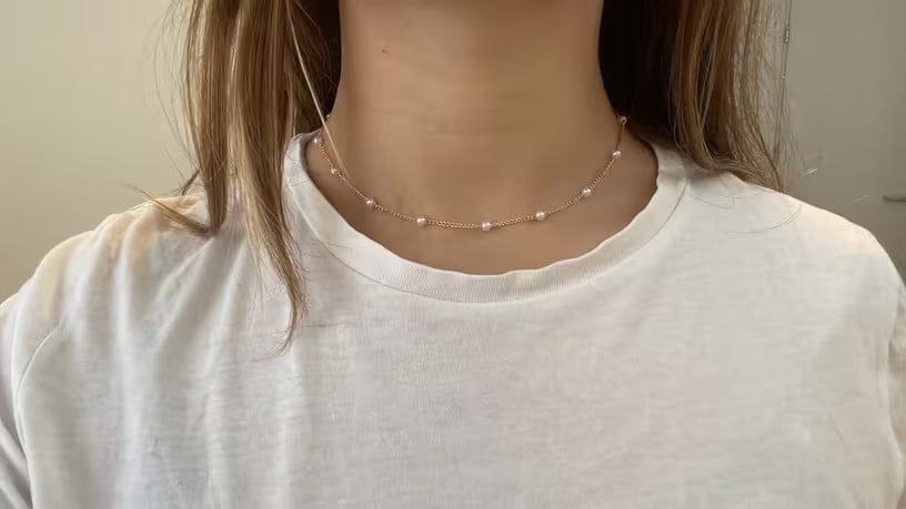 Customer photo review of Pearl Kiss Halskette