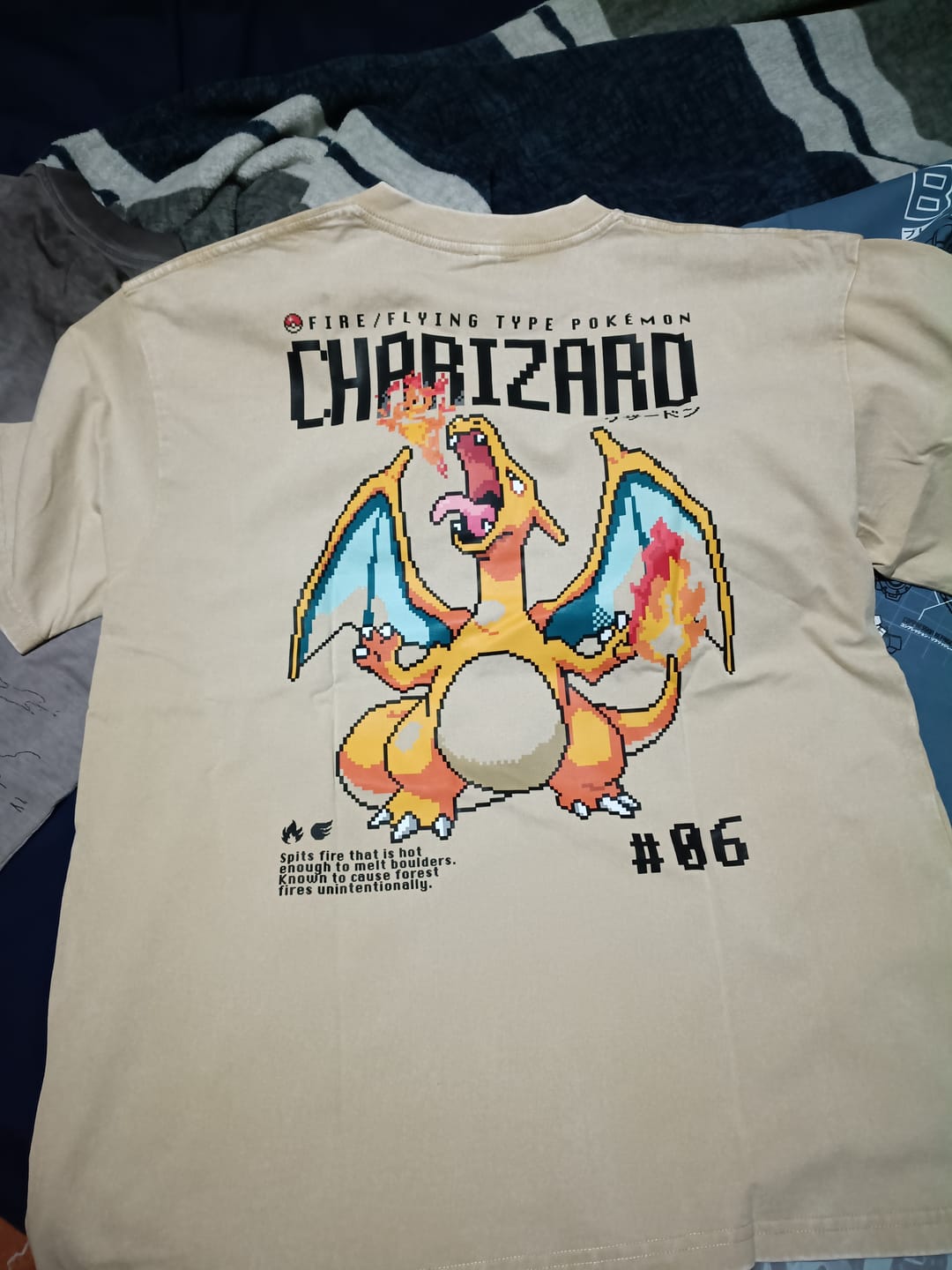 Customer photo review of Camisa Charizard Pixel - Pokemon
