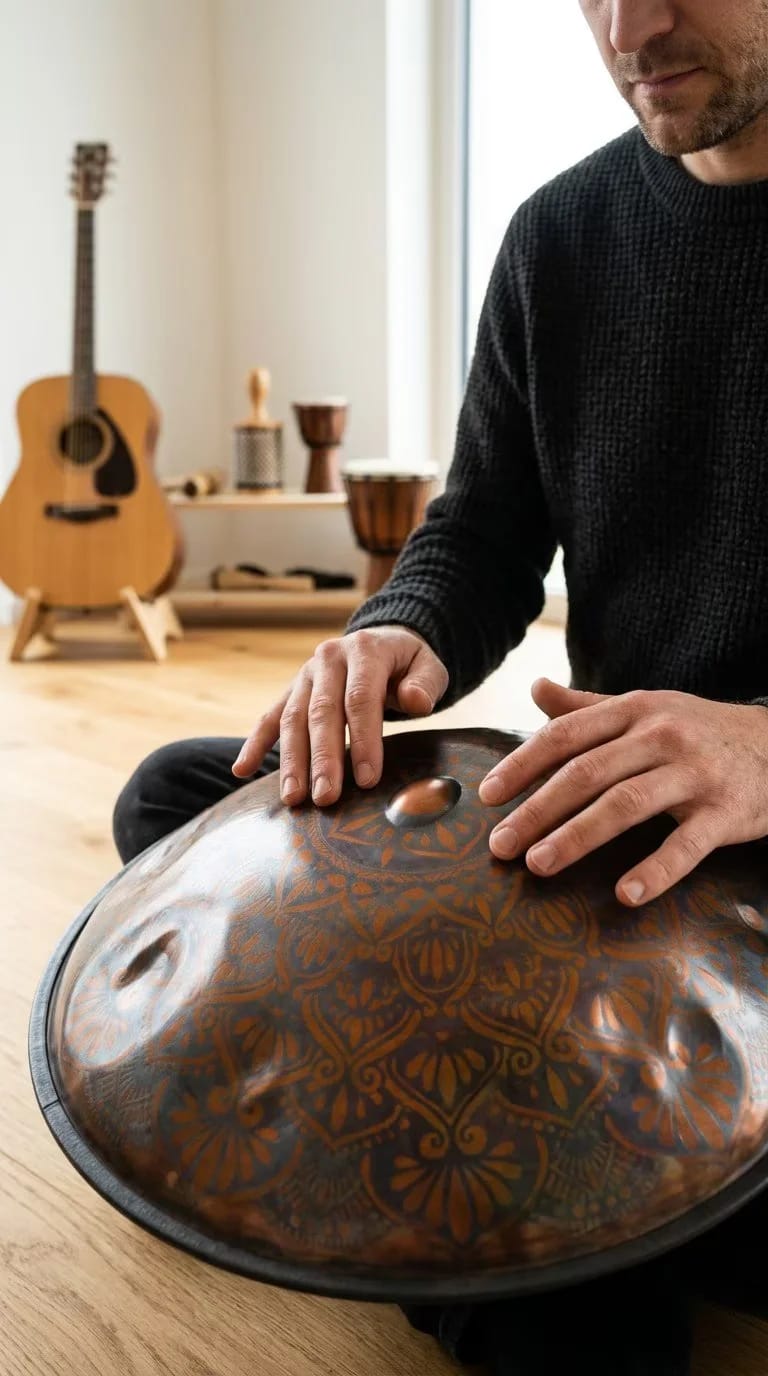 Customer photo review of Cosmos Gerbera Handpan - 9/10/12 Notes D Minor Gift Set