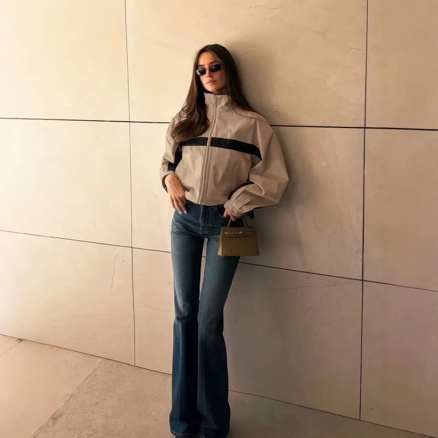 Customer photo review of Amanda Vintage Bomber Jacket