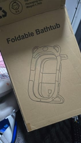 Customer photo review of Foldable Baby Bath Tub with Temperature Display