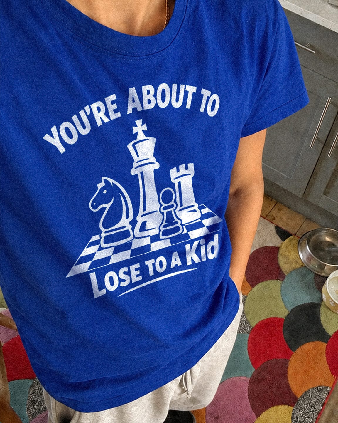 Customer photo review of Lose to a Kid Chess T-Shirt