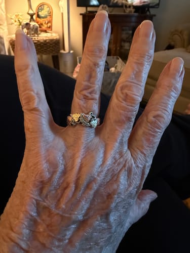 Customer photo review of Lovely Vines - Sterling Silver Black Hills Gold Ring