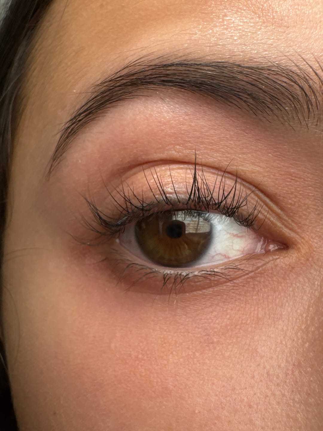 Customer photo review of Peptide Lash Serum