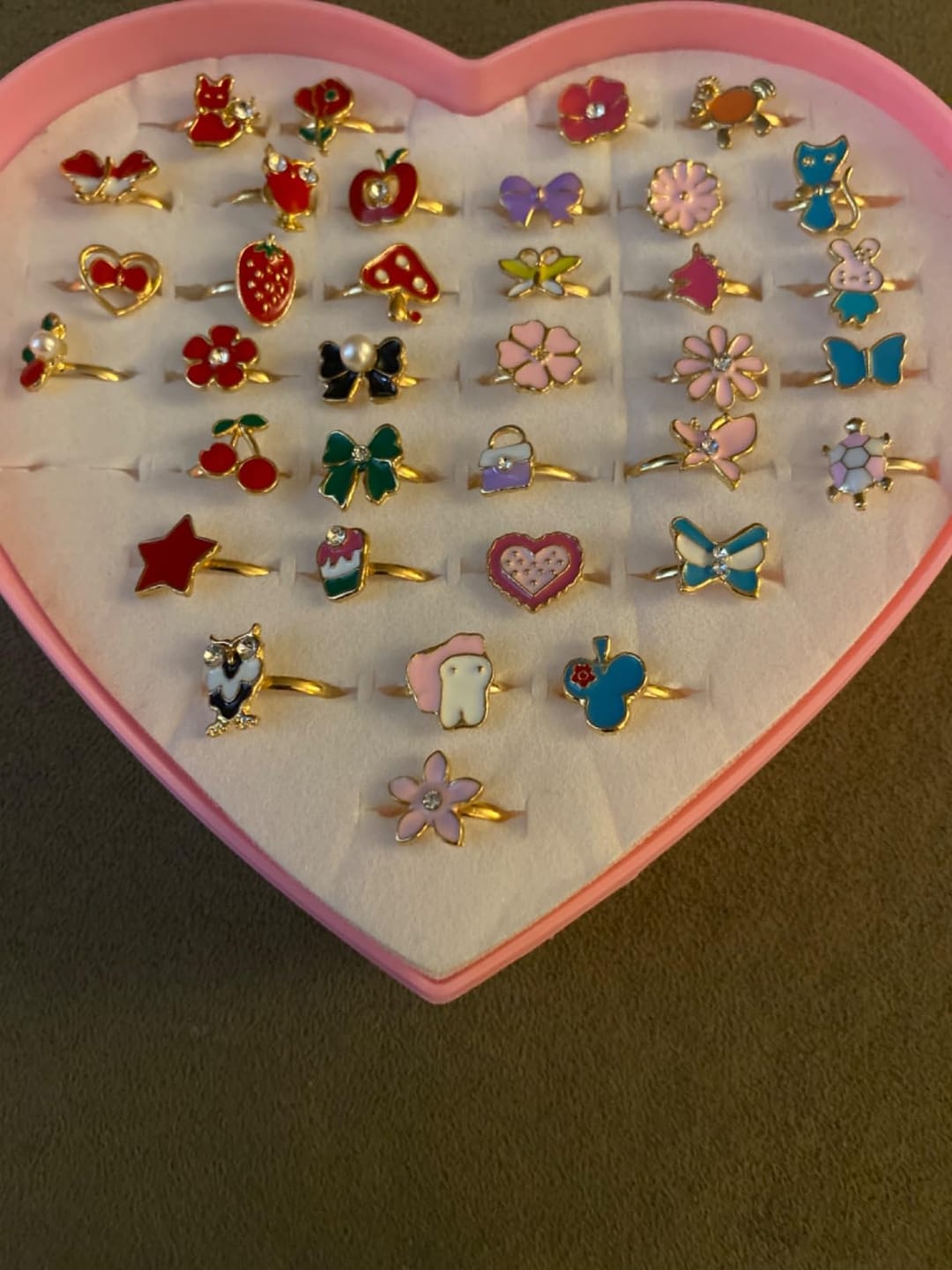 Customer photo review of CharmRings™ – 36pc Dress-Up Ring Set