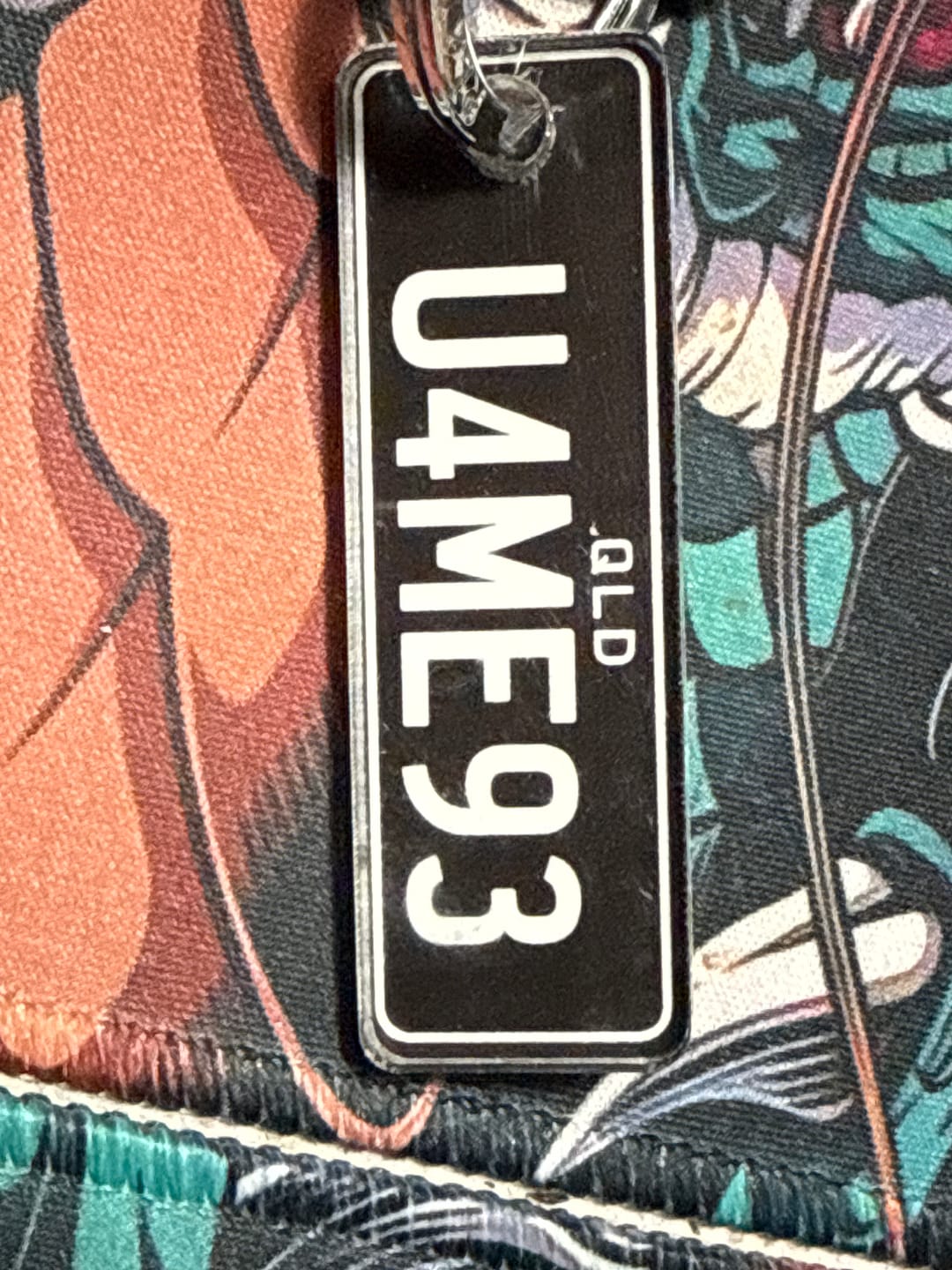 Customer photo review of QLD Classic Licence Plate Custom Keychain