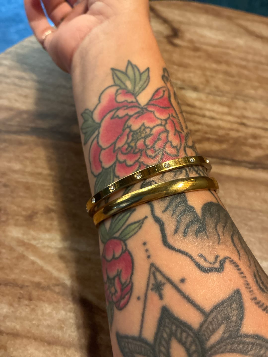 Customer photo review of Marbella Cuff Bracelet (Bundle)