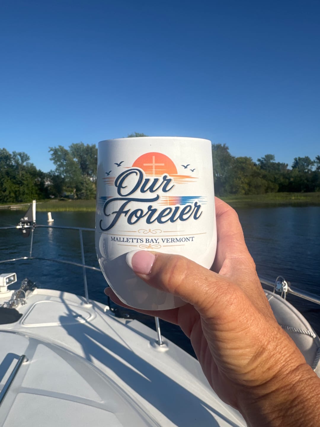 Customer photo review of Custom Wine Tumblers