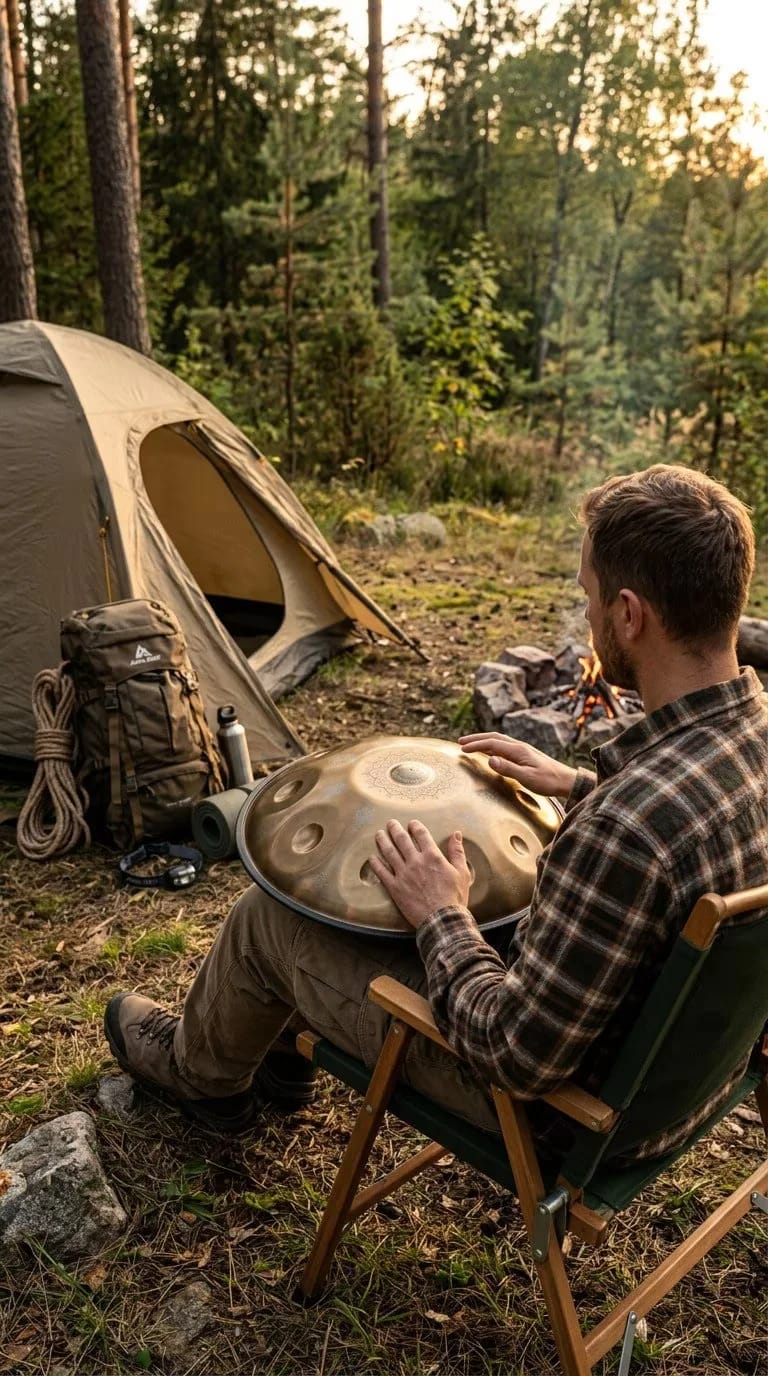 Customer photo review of Cosmos Golden Mandarins Handpan - 10 Notes D Minor Gift Set