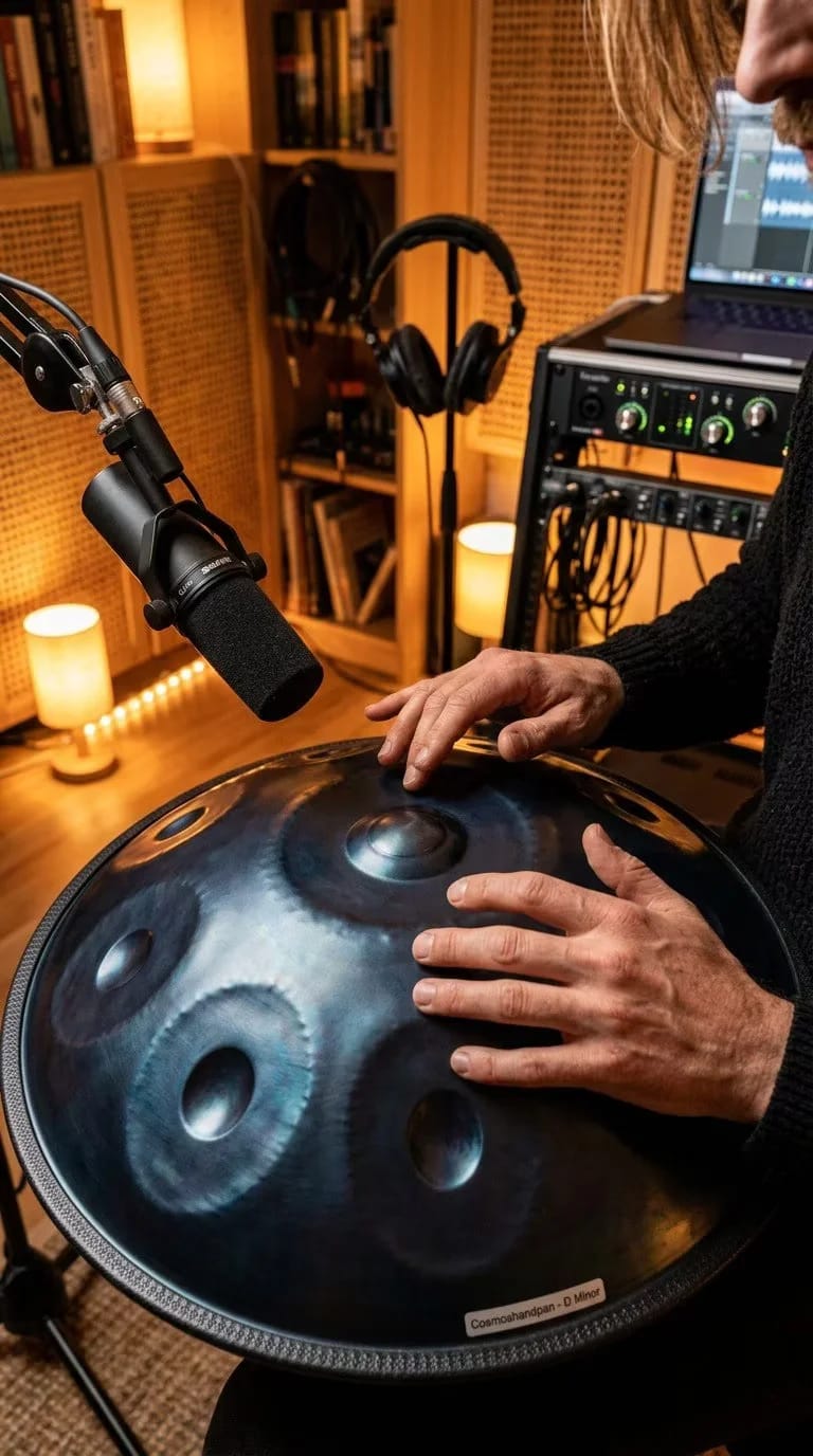 Customer photo review of Cosmos Handpan - Serene Blue 12 Notes in D Minor - Tambourine Gift Set