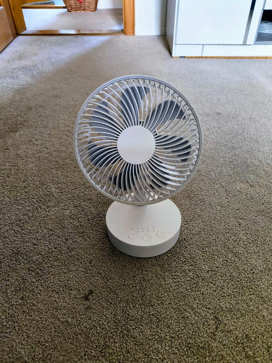 Customer photo review of 3600mAh USB Rechargeable Desk Fan with Four Speeds