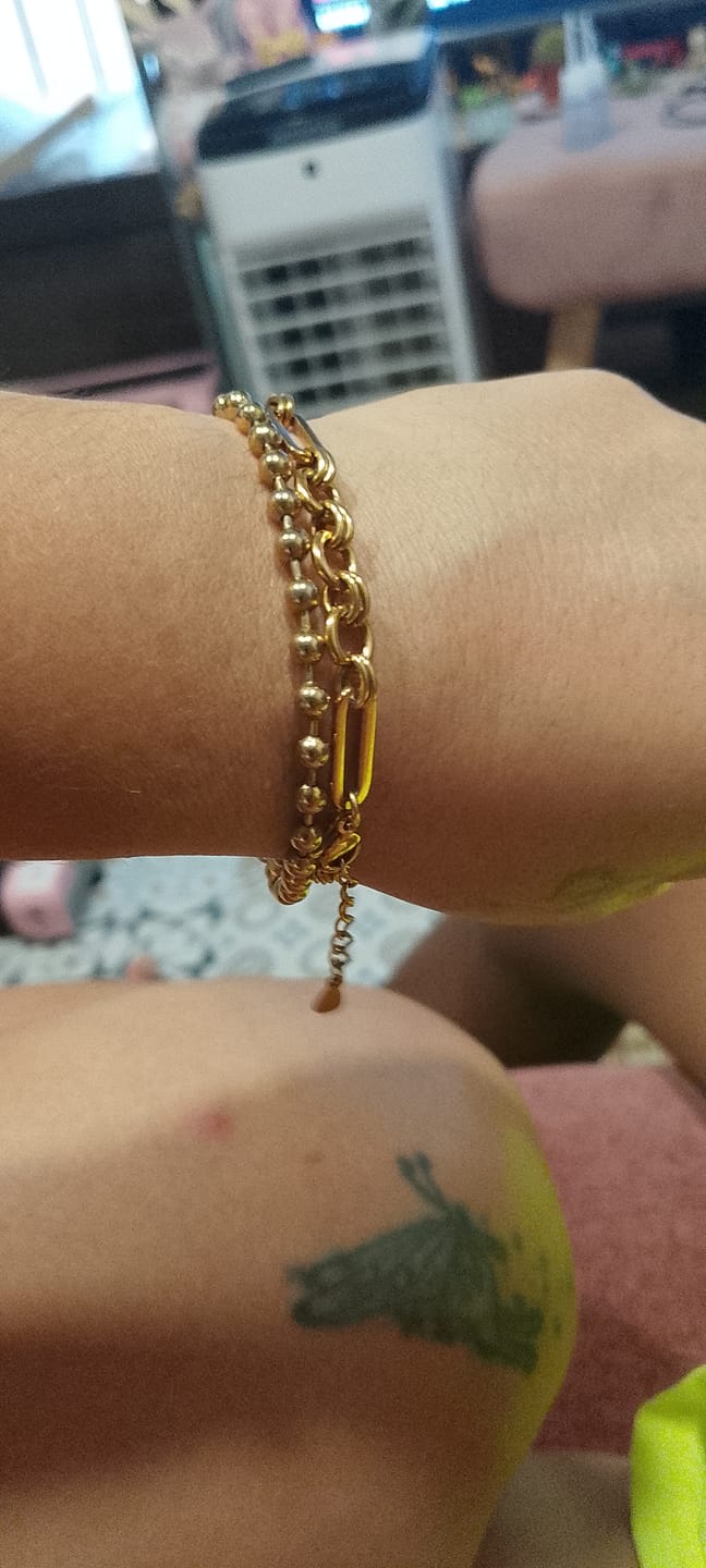 Customer photo review of Pulsera Eslabón Anillado