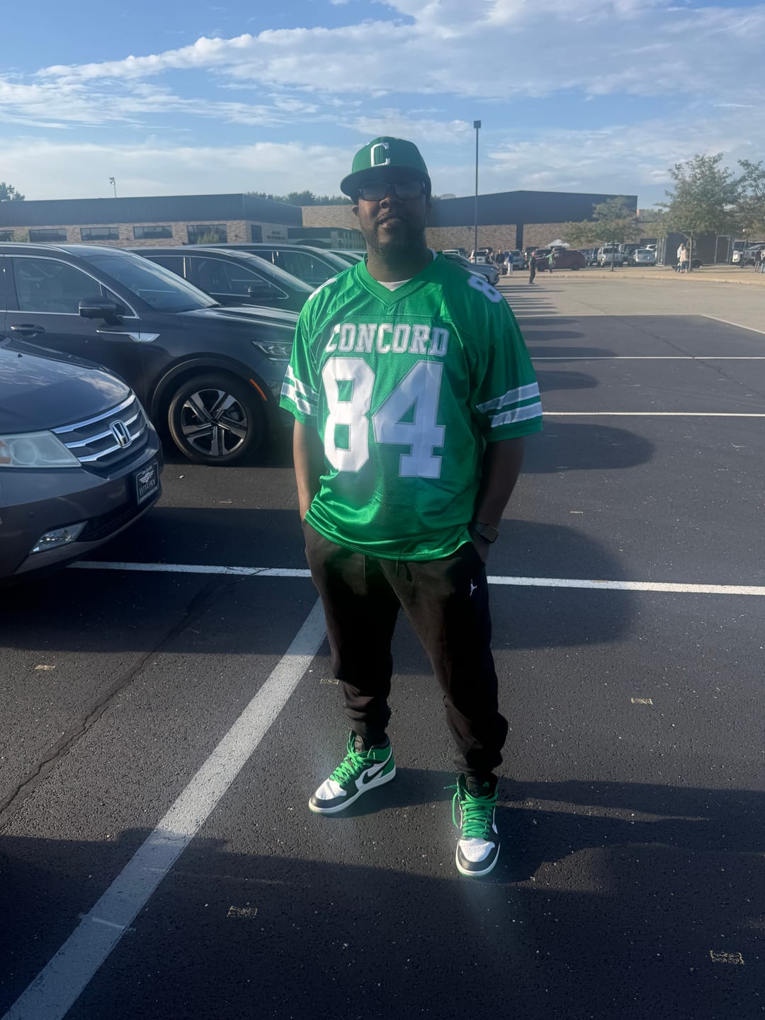 Customer photo review of Custom Green White-Silver Classic Style Mesh Authentic American Football Jersey