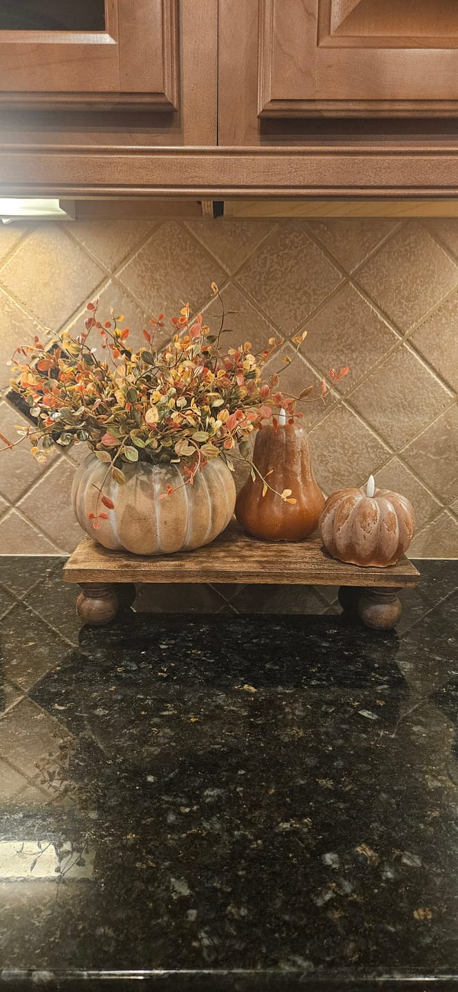 Customer photo review of Pumpkin Cement Planter