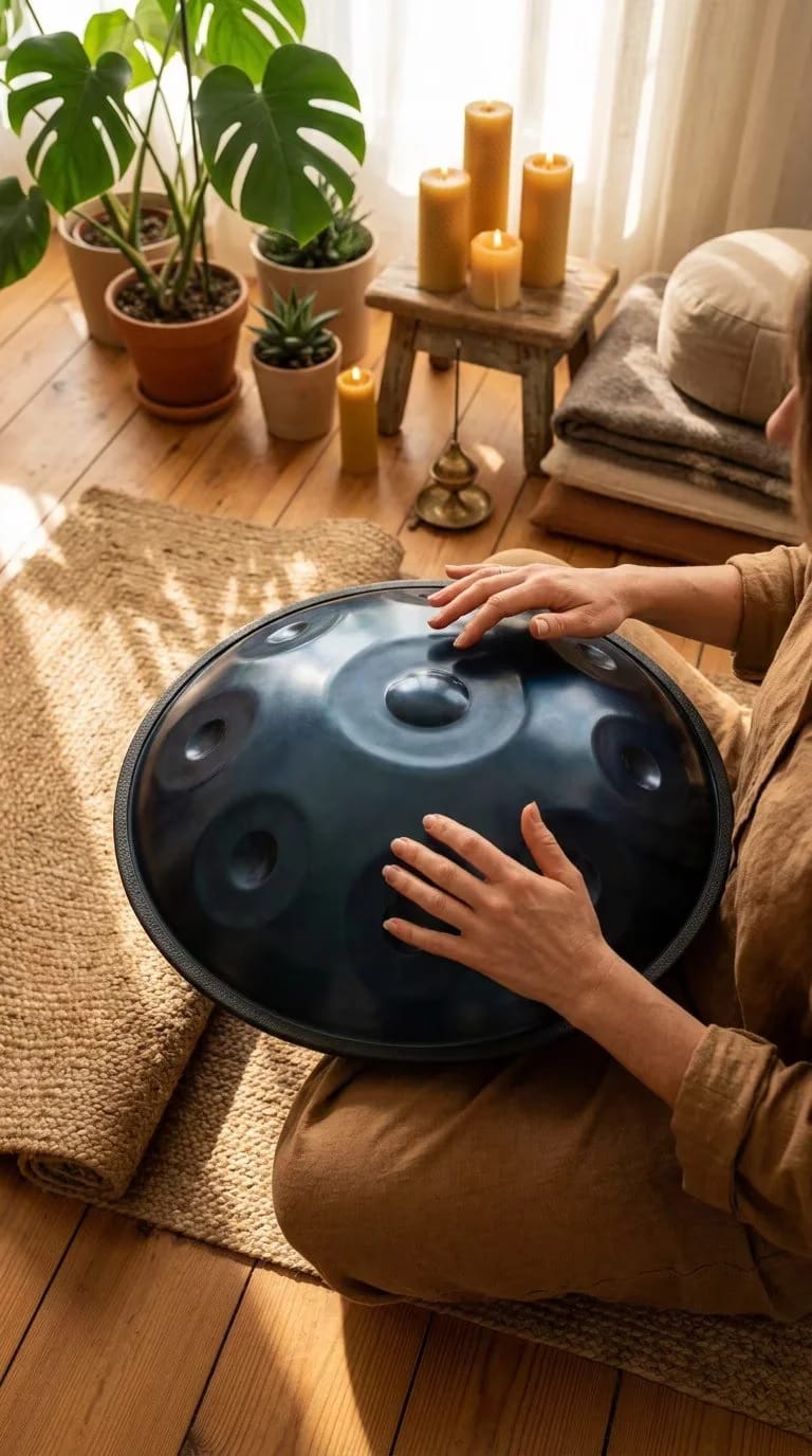Customer photo review of Cosmos Handpan - Serene Blue 10 Notes in D Minor - Tambourine Gift Set