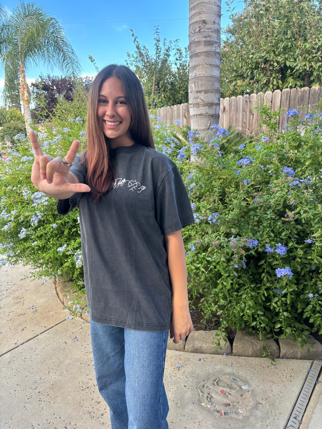 Customer photo review of JESUS LOVES YOU ASL T-SHIRT
