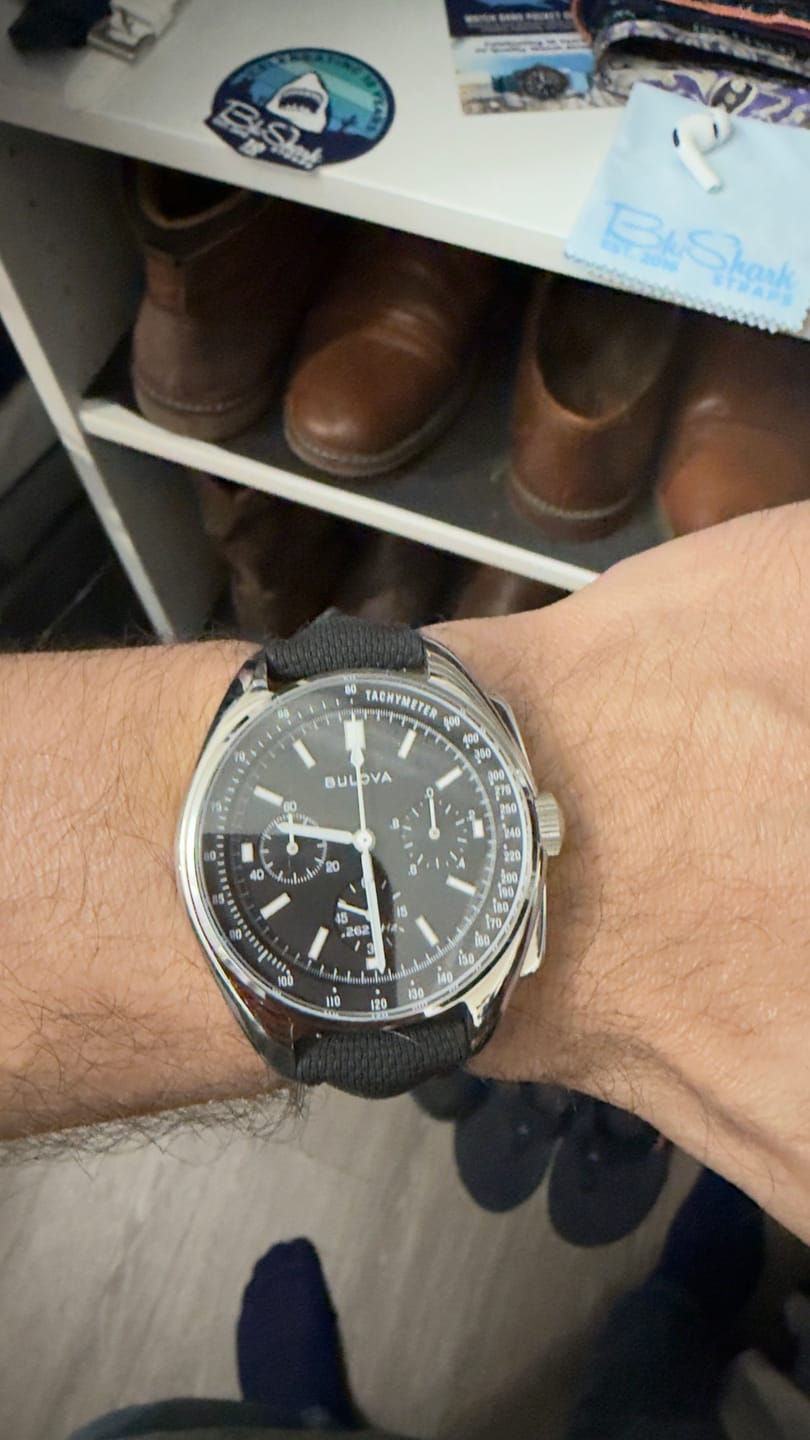 Customer photo review of Sailcloth Rubber Buckle - Black/White