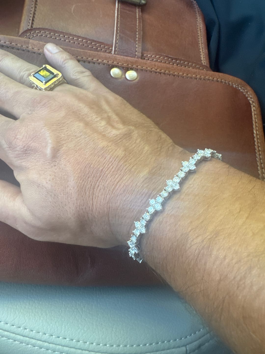 Customer photo review of Moissanite Thorn Bracelet