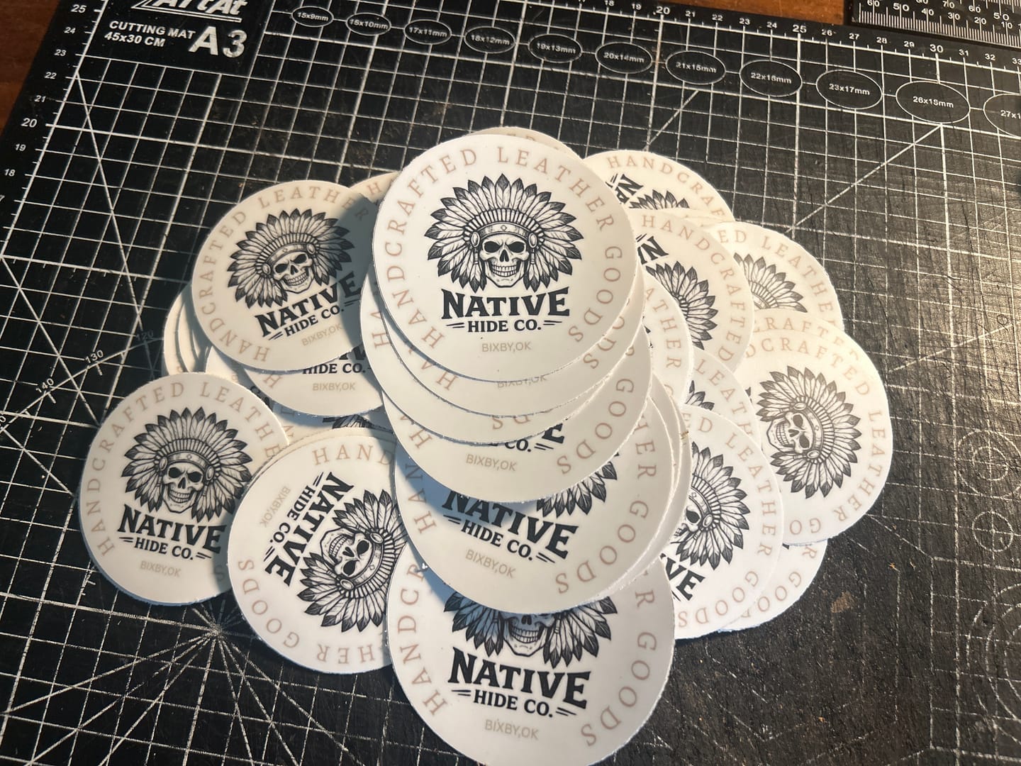 Customer photo review of 3" Vinyl Stickers (50 Pack)